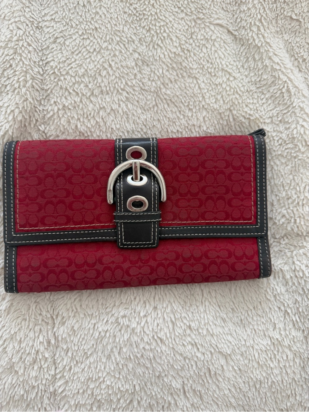 Red coach wallet